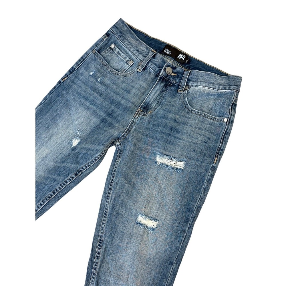 RSQ London Skinny Jeans‎ Mens 29x30 Blue Distressed Ripped Denim Pants